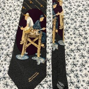 Norman Rockwell Black and Gray Men's Tie